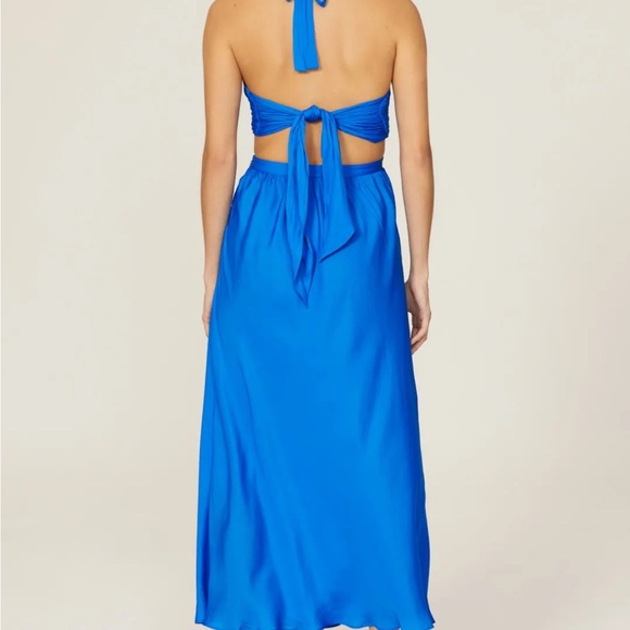 Line & Dot Cobalt Blue Maxi Dress - Picture 5 of 9